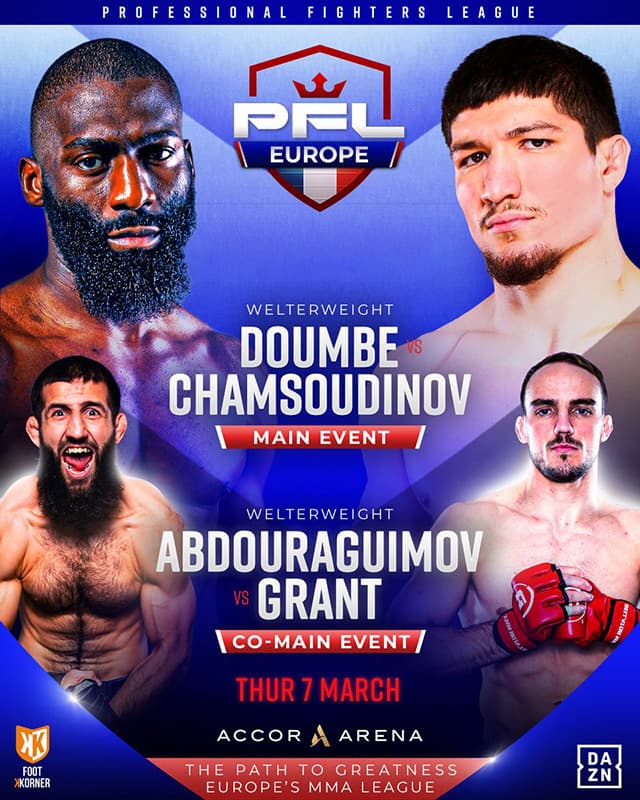 Event poster for PFL Europe 1 
